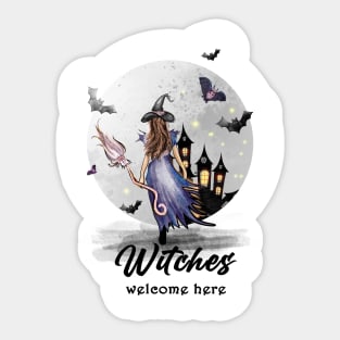 witches welcome Sticker